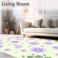 thumbnail image 2 of ODIKA 5'x7' Machine Washable Non-Slip Area Rug, Enchanted Petals Educational Alphabet Discovery Game Floor High Traffic Rug, Purple, 686408, 2 of 7