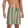 thumbnail image 2 of Balery Colourful stripes Pantalones cortos de pijama de punto de algodón para hombre con cinturilla y bolsillos-3X-Large, 2 of 6
