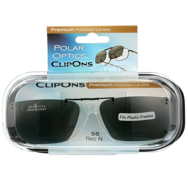 Polar Optics Unisex RECN 56 ClipOns Sunglasses Gray