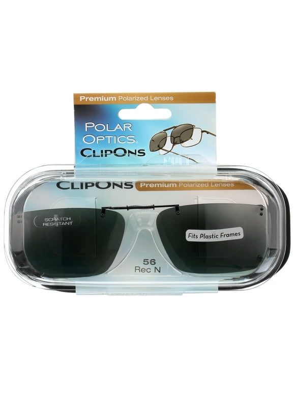 Polar Optics Unisex RECN 56 ClipOns Sunglasses Gray