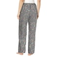 thumbnail image 2 of Bixox Women's Black And White Houndstooth Patterned Pajama Pants Loungewear, 2 of 5