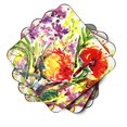 thumbnail image 2 of Carolines Treasures 6042FC Flower Foam Coasters - Set Of 4- 3.5 x 3.5 In., 2 of 3