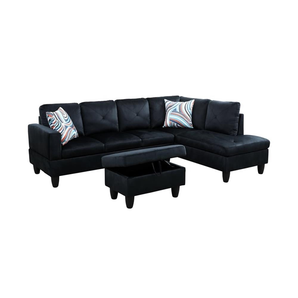 Starhome L Shaped Brown Couch with Ottoman(Pillows Included Starhome L Shaped Brown Couch with Ottoman(Pillows Included