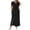 Womens Summer Set - Black, variant on Maqroz Maxi Skirt Sets for Women V Neck Short Sleeve Tops and Drawstring Waist Split Long Skirt Casual Athletic Two Piece Outfits with Pocket