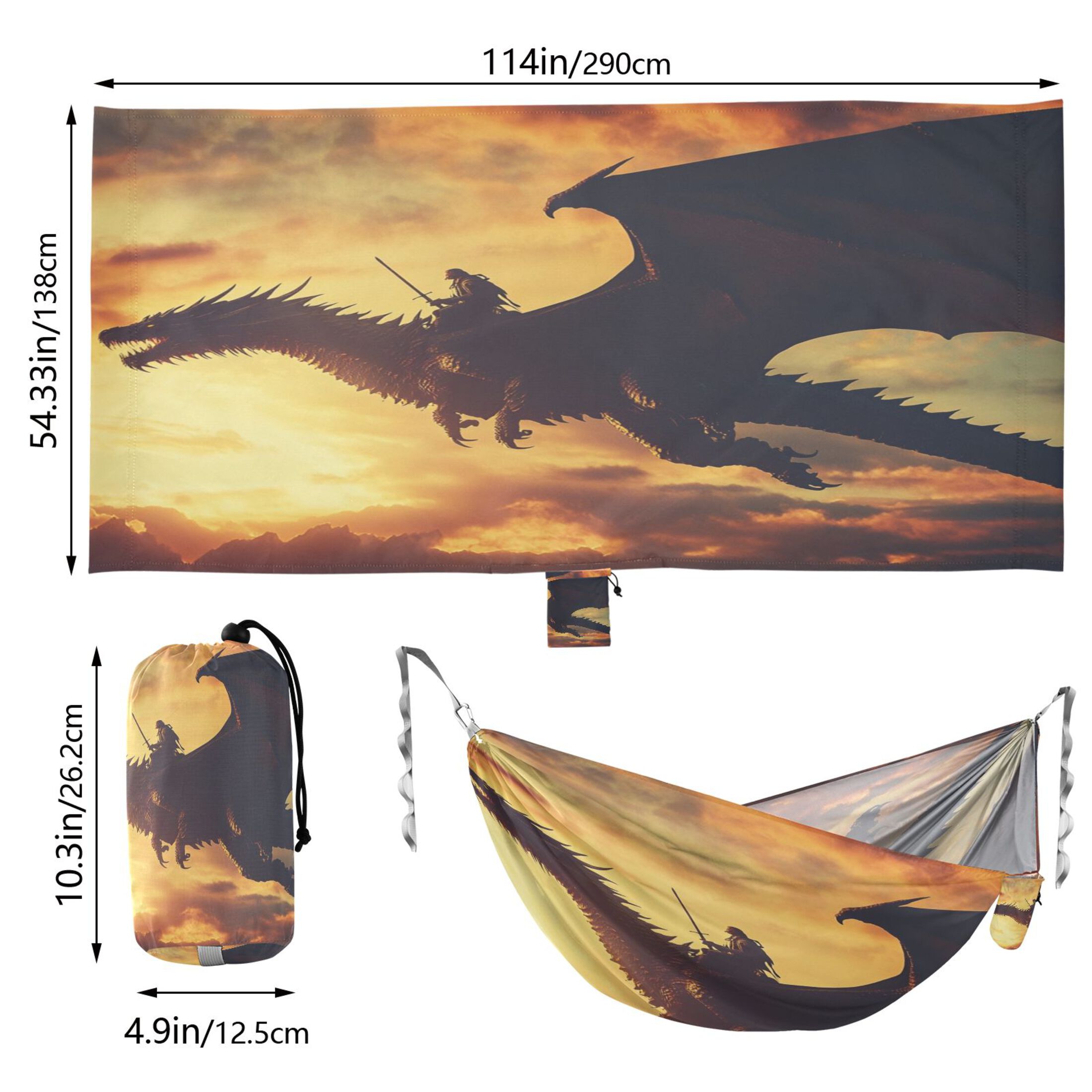 Hammock Camping Hammock Nylon Portable Hammock Travel Camping Hammock Ride The Dragon