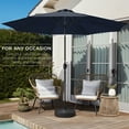 thumbnail image 4 of Best Choice Products 10ft Outdoor Steel Market Patio Umbrella w/ Crank, Tilt Push Button, 6 Ribs - Navy Blue, 4 of 8