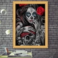 thumbnail image 4 of Pintura de diamantes 5D DIY, bordado de calavera y niña, punto de cruz, mosaico, imagen de diamantes de imitación, regalo de Halloween, 4 of 4