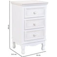 thumbnail image 2 of Mesita de Madera de 3 cajones White, 2 of 2