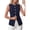 Dark Sea Blue, variant on BTFBM Blazers for Women Vest Tops Business Casual Outfits Button Down Sleeveless Pockets Office Work Clothes Spring