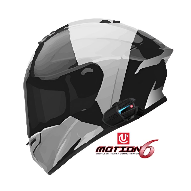 ヘッドホン UCLEAR MOTION6 COMMUNICATOR SINGLE PACK UCLEAR Motion 6 Helmet Bluetooth - Single Pack, Smart