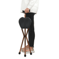 "Pepe Lightweight Folding Cane Chair, Walker Stick with Seat, Non