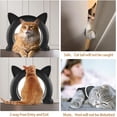thumbnail image 4 of Puerta para gatos, puerta para mascotas, puerta para perros grandes de 2 vías, puerta para gatos de plástico ABS, puerta para gatos para puerta interior de PVC con núcleo hueco o puerta, 4 of 5