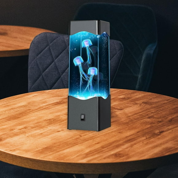 Lámpara de medusas Aquarium Noche de escritorio Decoración de la sala sensorial Lámpara del estado de ánimo LED para regalos Halloween Adultos niños