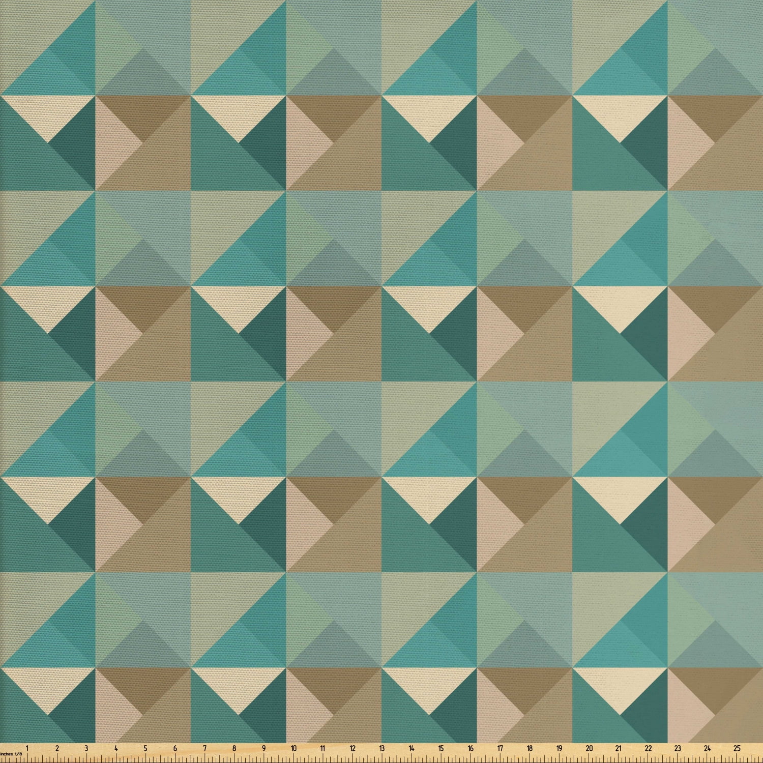 Mosaic Fabric by The Yard, Continuous Pattern with Triangles and ...