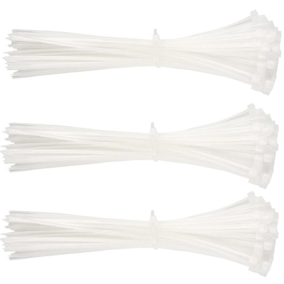 Fijadores Autoblocantes VentDepot ZinchoColorsWhite 300Pzas 20cm 2.5mm Blanco Nailon