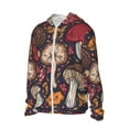 thumbnail image 2 of Pofeuu Forest Wild Mushroom Print Sun Protection Outdoor Lightweight Full Zip UV Cooling Hoodie Long Sleeve Summer Clothing for Outdoor Hiking-XX-Large, 2 of 5