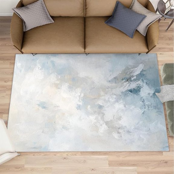 Abstract Rugs for Bedroom, Modern Area Rugs for Living Room, Oil Painting Art Carpet, Aesthetic Washable Area Mat, Minimalist Carpet - Modern Home Decor-5x6ft