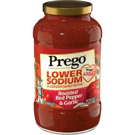 (2 Pack) PregoÂ Lower SodiumÂ Roasted Red Pepper & Garlic Italian Sauce, 24 (Best Red Sauce For Pizza)