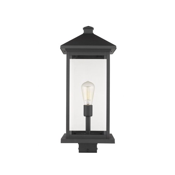 1 Light Outdoor Post Mount Lantern In Seaside Style 9.5 Inches Wide By 25 Inches High Z-Lite 531Phbxls-Bk