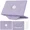 Purple, variant on for MacBook Air 13.6 inch Case 2025 2024 2023 2022 M4 A3240 M3 A3113 M2 A2681, Woven Fabric Textured Hard Shell Cover with Foldable Kickstand & Keyboard Cover & Logo Cutout Design