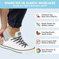 thumbnail image 2 of Xpand No Tie Shoelaces System with Elastic Laces - One Size Fits All Adult and Kids Shoes - Gray, 2 of 6