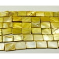 thumbnail image 2 of 10x14mm About 25 Beads Mother Of Pearl Goldenrod Rectangle Beads For Jewelry Making, 2 of 4