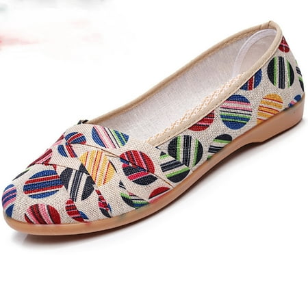 

WQJNWEQ Women s Flats Shoes Leisure Fashion Ventilate Casual Round Head Comfy Casual Shoes Comfort