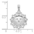 thumbnail image 3 of Finest Gold Sterling Silver Polished Smiling Sun Pendant, 3 of 3
