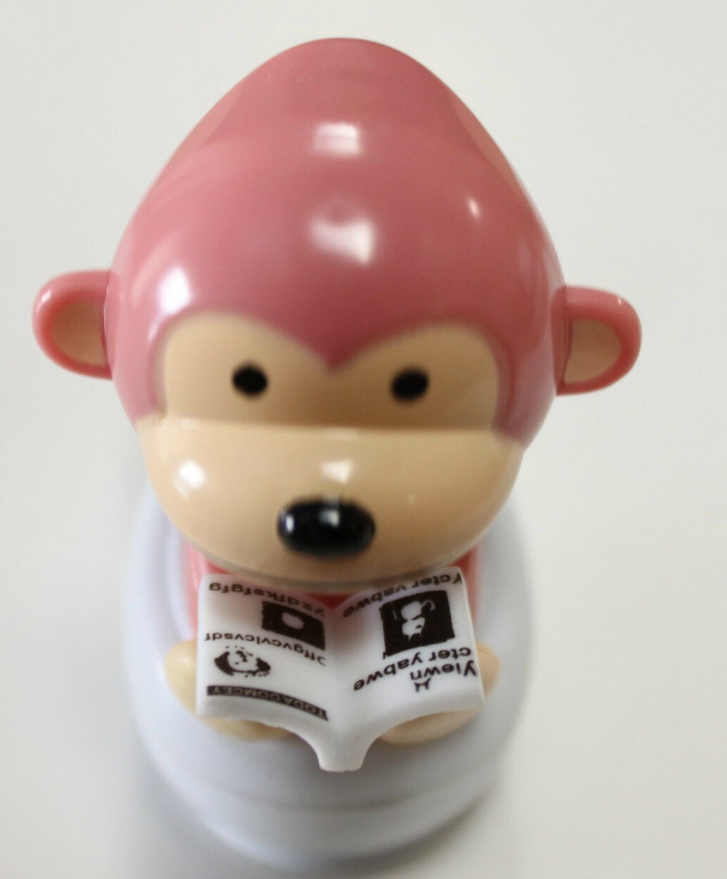 Pack of 4 Monkey Reading on Toilet Bowl Solar Power Desk Toys Mixed Color Decor. 