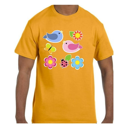 Tshirt Mother's Day Flowers Birds Design