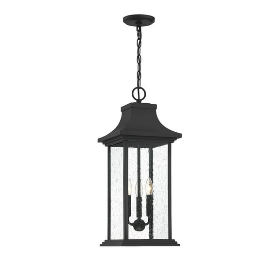 Hancock 3-Light Outdoor Hanging Lantern in Matte Black