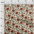 thumbnail image 2 of oneOone Georgette Viscose Red Fabric Floral Fabric For Sewing Printed Craft Fabric By The Yard 42 Inch Wide, 2 of 5