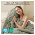 thumbnail image 4 of King Size Down Comforter - All Season Ultra Soft Goose Down & Fiber Fill, Luxury Hotel Sage Green Duvet Insert with Corner Tabs (104" X 88"), 4 of 7