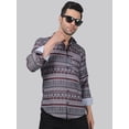 thumbnail image 4 of TryBuy Men's Stylish Sensational Linen Casual Printed Full Sleeves Shirt, 4 of 6