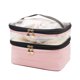 thumbnail image 5 of Cosmética Portátil Doble Capa Femenina Bolso Tocador PVC (marrón), 5 of 7