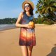 thumbnail image 3 of Disketp Red And Blue Fire Cloud Dragon para Vestido sin Mangas para Mujeres, Vestidos de Verano para Mujeres, Casual y Holgado para la Playa, 3 of 7