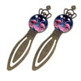 thumbnail image 2 of Starry Flamingos Vintage Copper Crown-Shaped Bookmarks Made of Stainless Steel Material - Reading Accessories, Bookmark, Book Accessories, 2 of 5