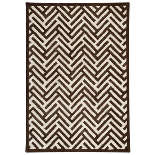 M.A. Trading Portland Hand-Tufted Brown/White Area Rug