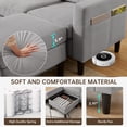 thumbnail image 5 of Soscana Sectional Sofa Set with Storage Ottoman and Accent Chair,Living Room 3 Seat L Shaped Couch and Single Chair Armchair,Living Room Furniture Set for Home Apartment Office Studio, 5 of 7