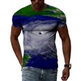 thumbnail image 1 of Nouveaux T-Shirts Graphiques Climat Naturel Hommes Mode Été Décontracté Col Rond Tendance Personnalité harajuku Imprimé Manches Courtes, 1 of 5