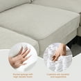 thumbnail image 4 of Euroco U Shape Sectional Sofa 7 Seat Modern Living Room Sofa Set with 3 Pillows, 108"x85.5", Beige, 4 of 8