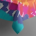 thumbnail image 5 of Colorful Tie Dye Pattern Square Tablecloth,Waterproof Square Table Cover,Wipeable Spillproof Washable Table Cover for Home Kitchen Party Decor 42"X42"(107x107cm), 5 of 6