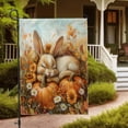 thumbnail image 5 of Fall Fun Bunny Garden Flags 12x18 Inch for Outside, Autumn Oil Painting Pumpkin Standard Vertical Linen Flags for House, Animal Front Yard Backyard Lawn Flags Outdoor Decor, 5 of 6