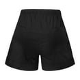 thumbnail image 4 of Women Casual Shorts S-5XL,Elastic Waist Summer Beach Shorts Lightweight Drawstring Comfy Short Pants with Pockets, 4 of 5
