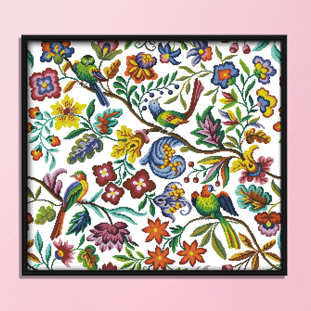 14CT Stamped Cross Stitch Kit DIY House Scenery Embroidery Mosaic Craft Decor UK 