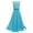 Blue, variant on iiniim Kids Big Girls Lace Flower Chiffon Junior Bridesmaid Long Dress Wedding Party Maxi Gown