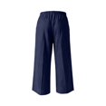 thumbnail image 5 of Bxsruta Women's Wide Leg Capri Pants Drawstring Elastic Waist Summer Casual Loose Trousers, 5 of 6