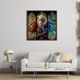 thumbnail image 3 of (11CTACC-2719__B__ 40x40) Hilo algodón ecológico bordado 11CT 3 hebras tela blanca 40*40cm pintura vidrio-Kit serie punto cruz pterosaurio, 3 of 9