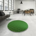 thumbnail image 4 of Ahgly Company Machine Washable Indoor Round Transitional Deep Emerald Green Area Rugs, 7' Round, 4 of 7