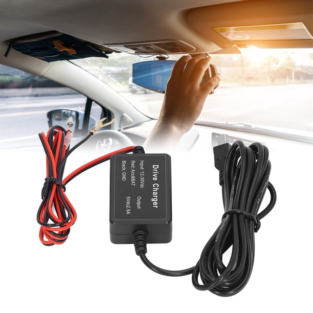 Dash Cam Hardwire Kit Mini Micro USB Hard Wire Kit 12-30V 5V/2.5A Hardwire Kit Low Voltage Protection Car Dash Camera Power Cord for Dashcam GPS Power Supply Radar Detector